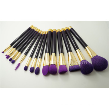 Private Label Makeup Brushes 15 Pieces Purple Cosmetic Brush Set